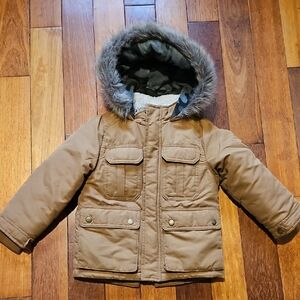 Carter's Brown Puffer Jacket  For Boys